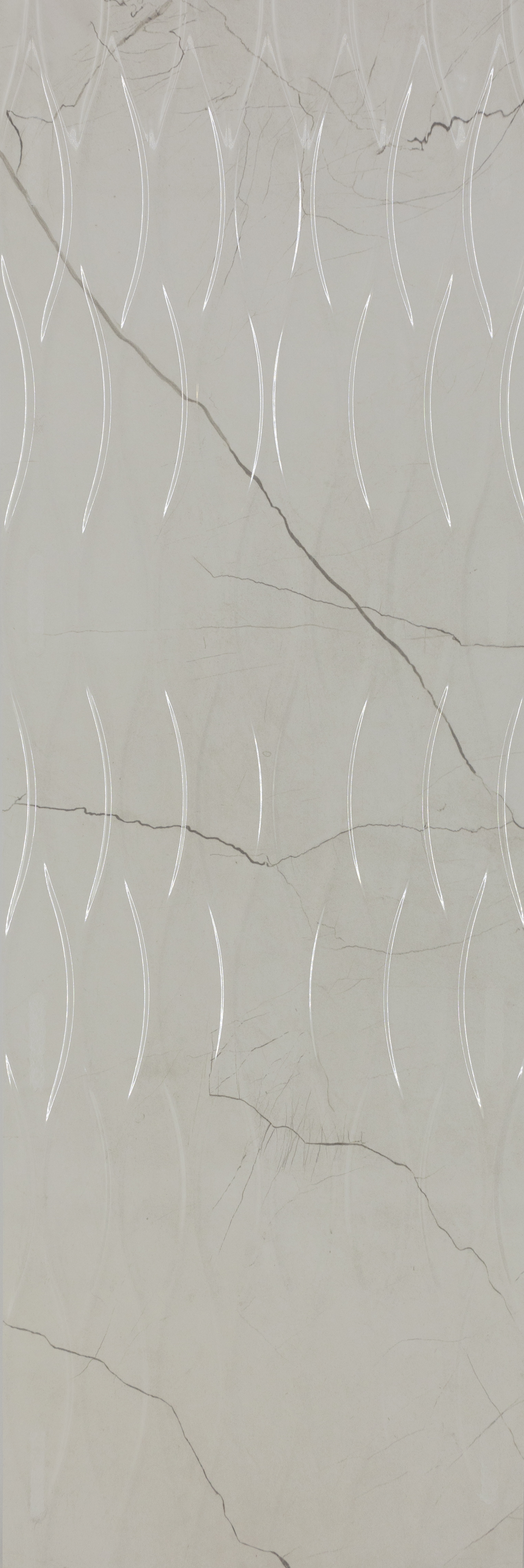 Pamesa : Pasta White CR.RLV Desert Gloss 16x48 WALL TILE(15.49SF)