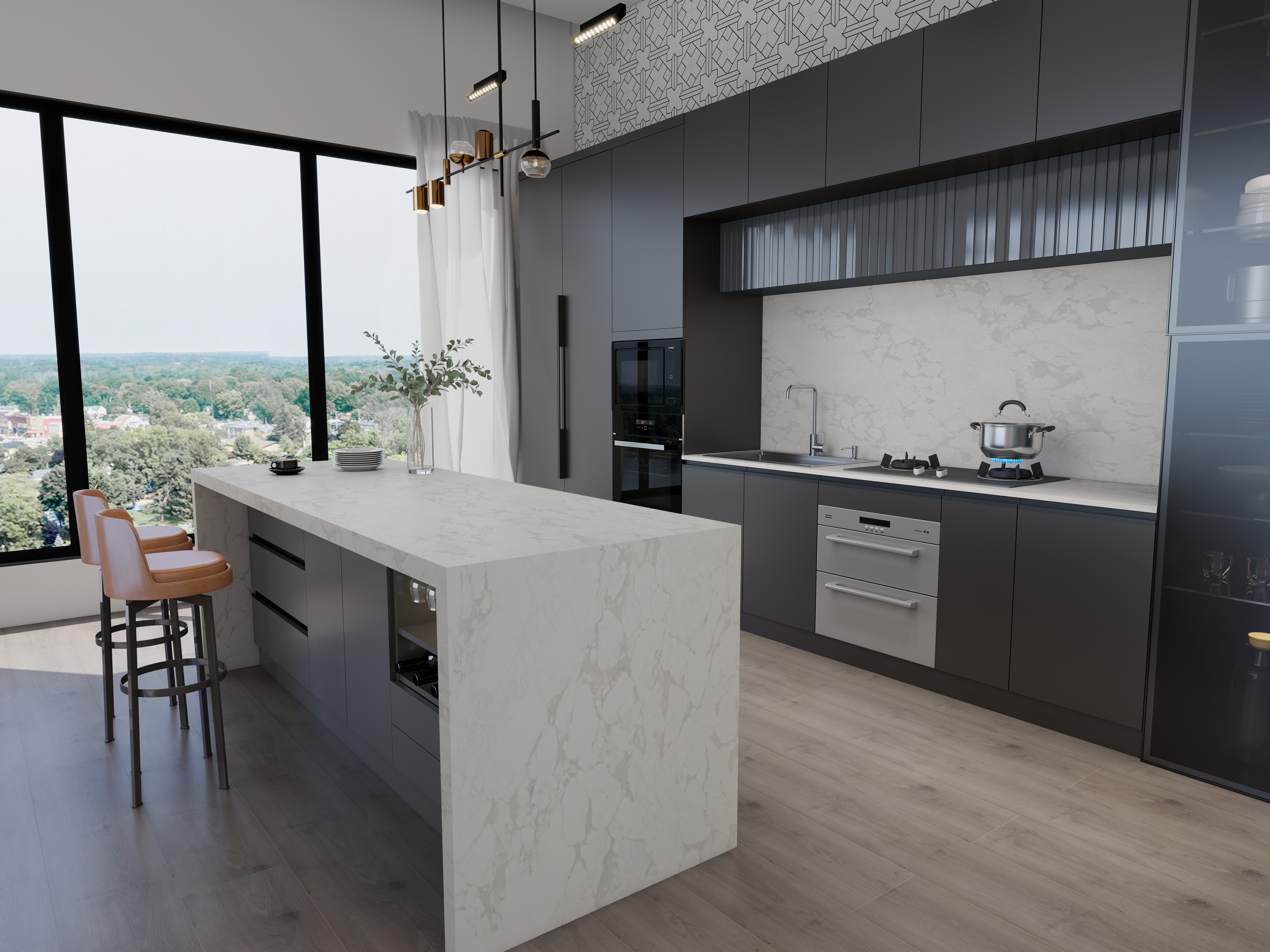 Rhino : Crystal Grey 9029S 3cm Quartz New!!