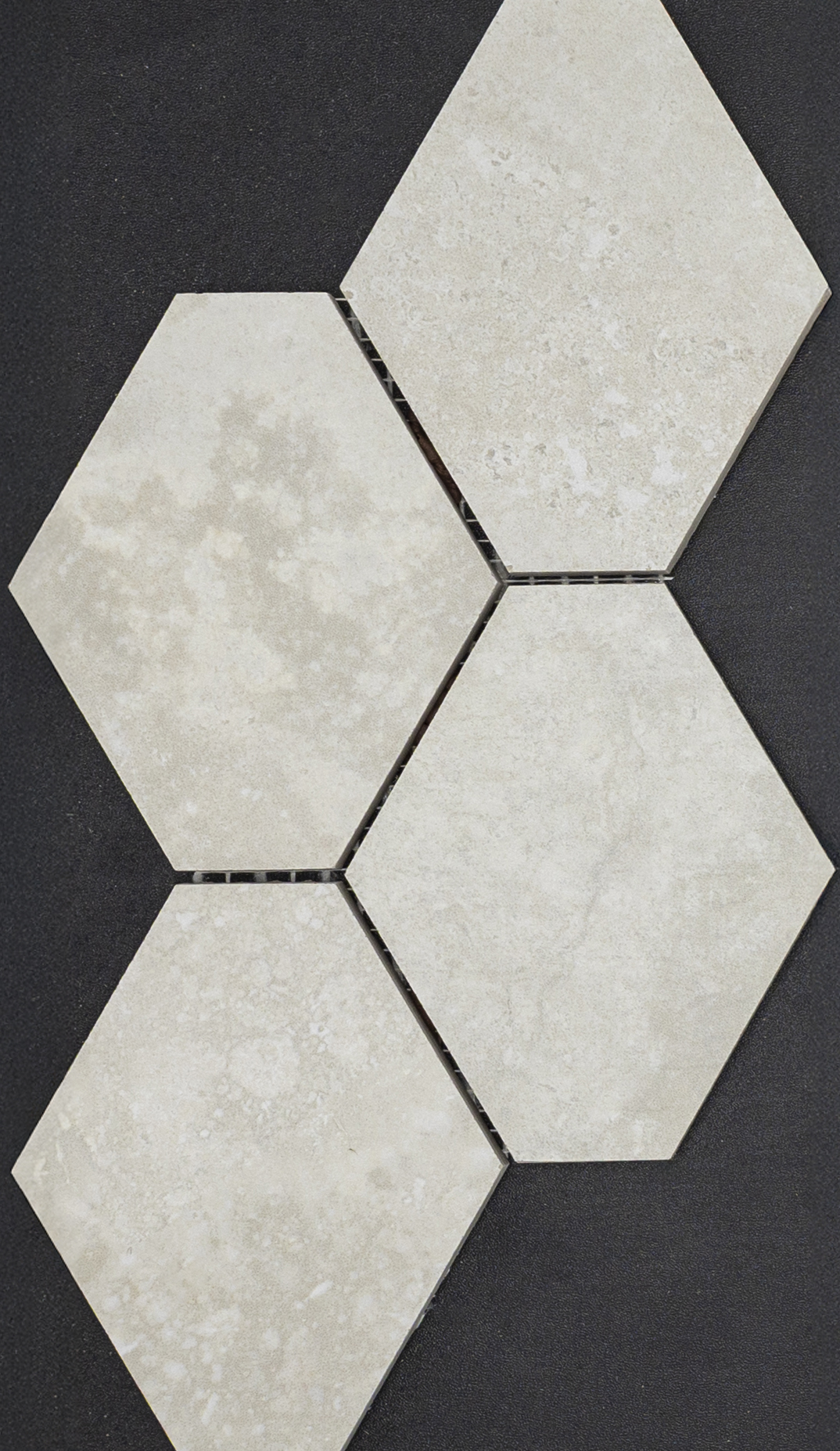 Unicom : Select : Cream 3.75x4.5 Hex Mosaic(6/bx)(.915SF)