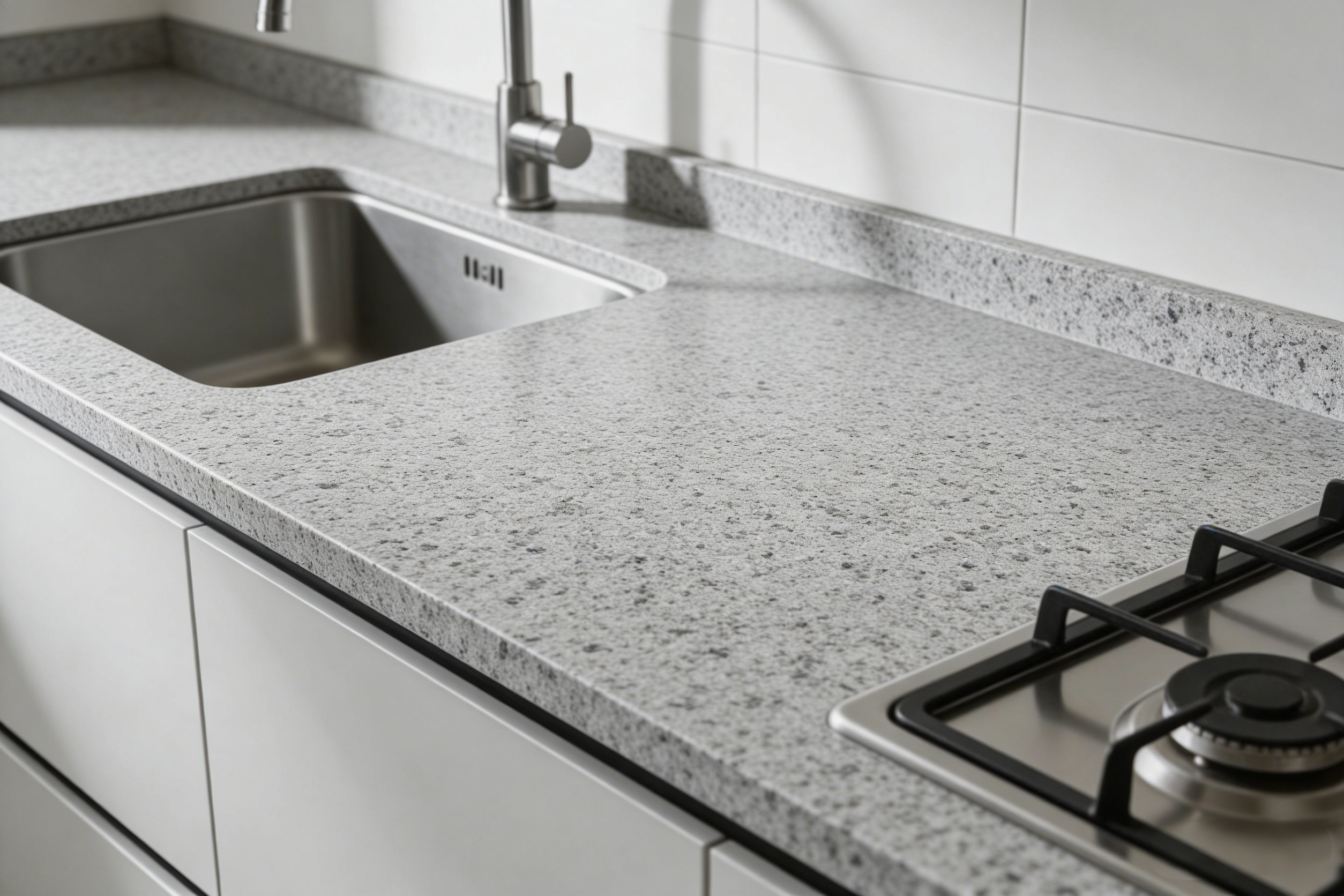 M S : Peppercorn White 3cm (aka Pepper) Quartz