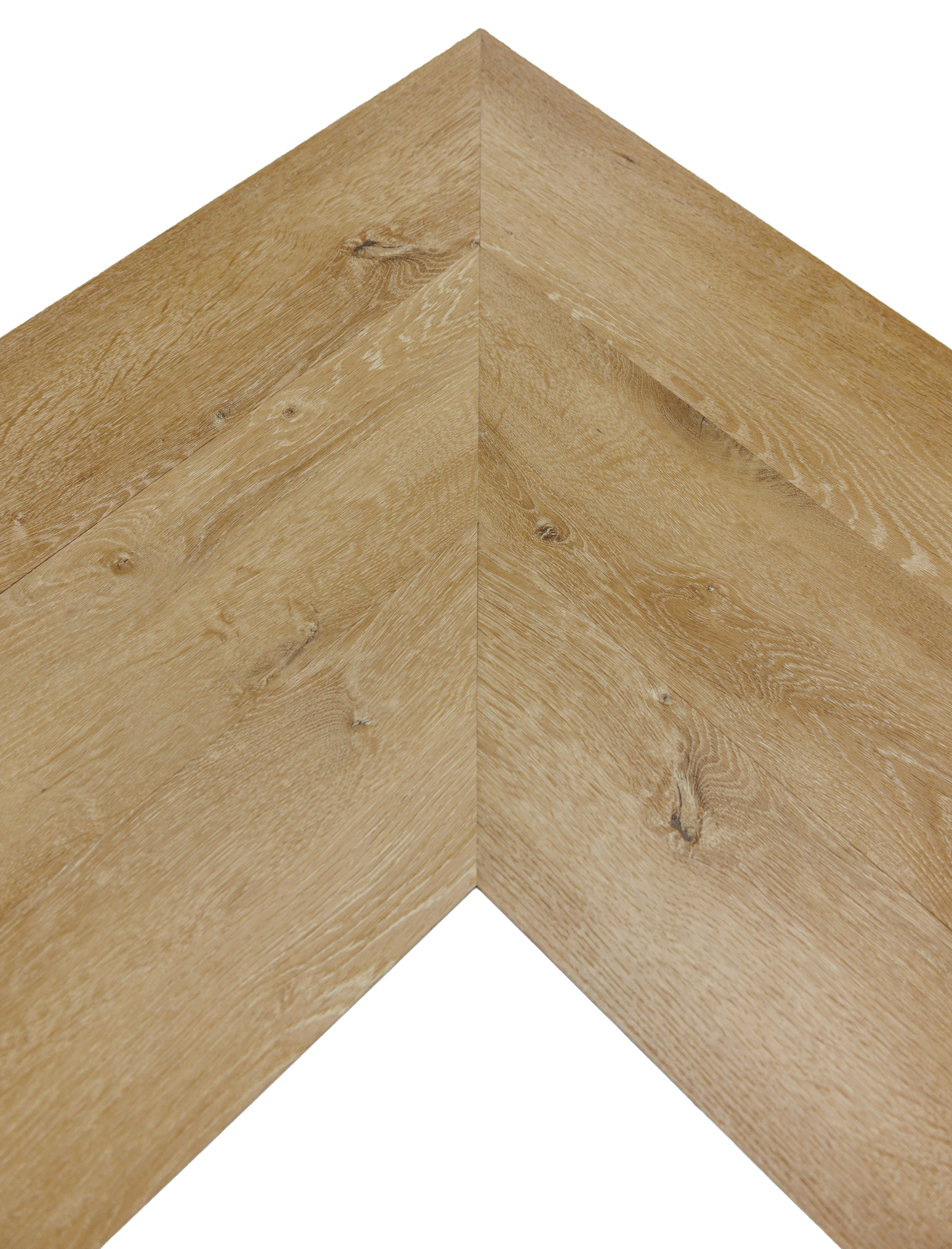 2.5mm 20mil Raw Oak Light Natural Chevron pattern