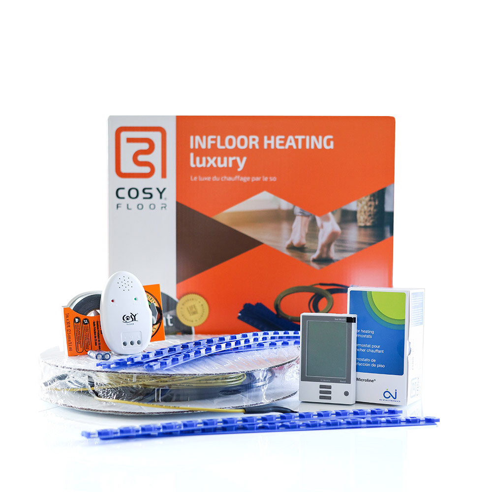 Cosy Floor : Cable Heating w/Touchscreen Thermostat 110V C3080ST (80SF)