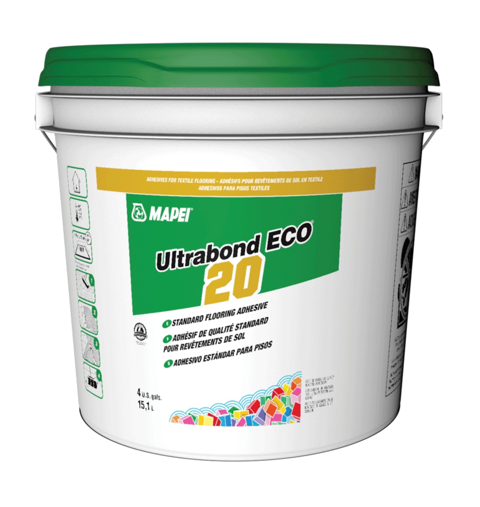 Mapei : ECO 20 Felt Backed Vinyl Adhesive 4 Gal (92064)