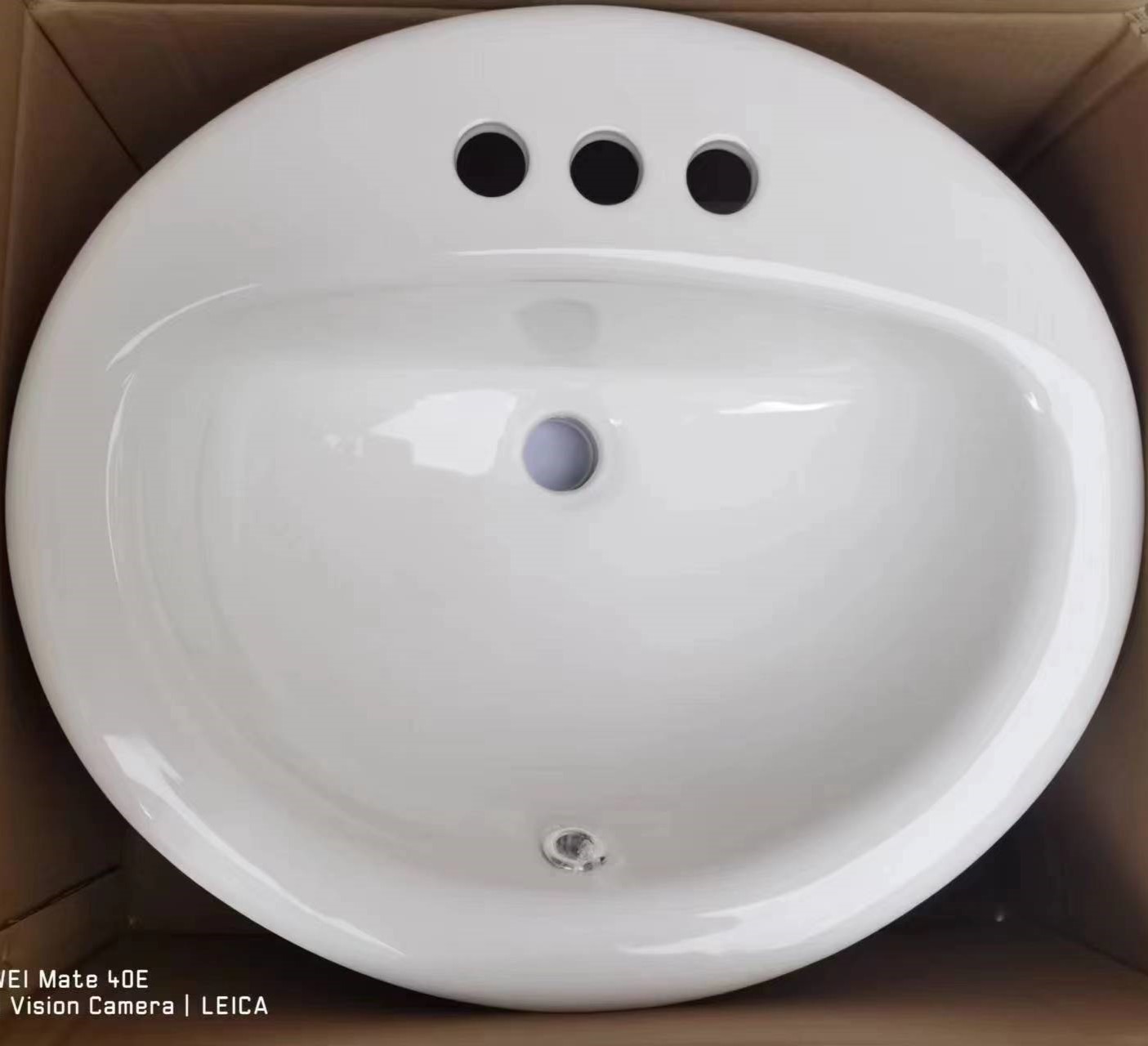 CLC : Sink : Porcelain : Topmount White Oval Sink #2017